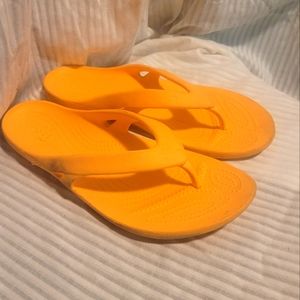 Crocs flip flops size 10 wide